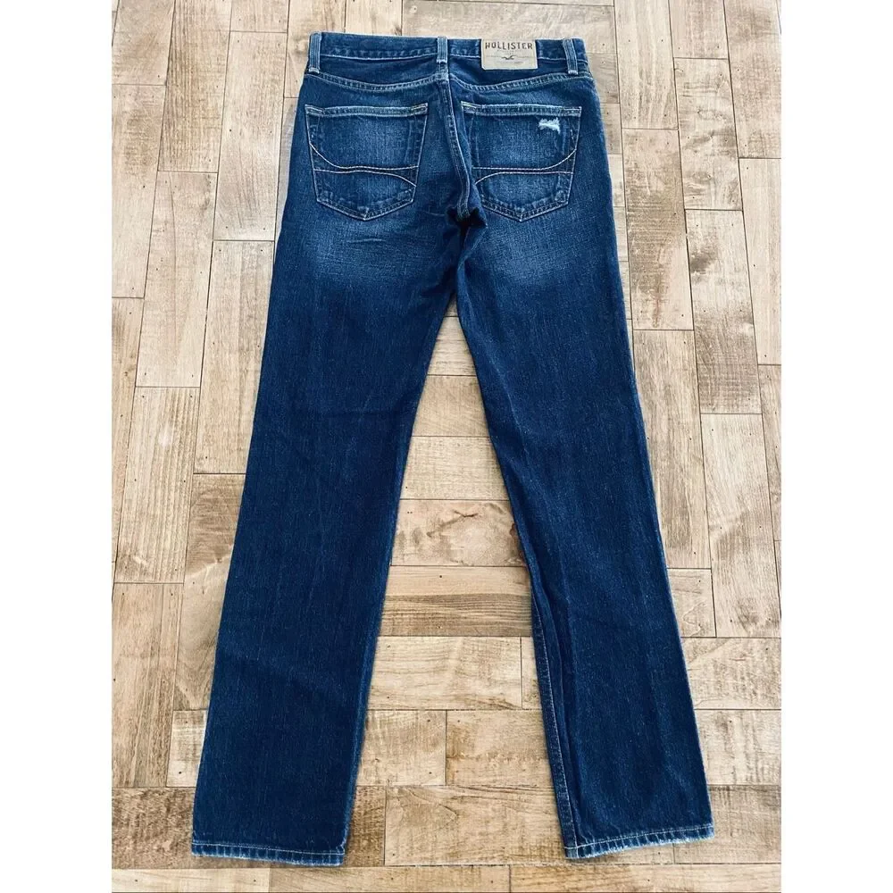 Hollister Mens Skinny Jeans Dark Wash Size W28xL30